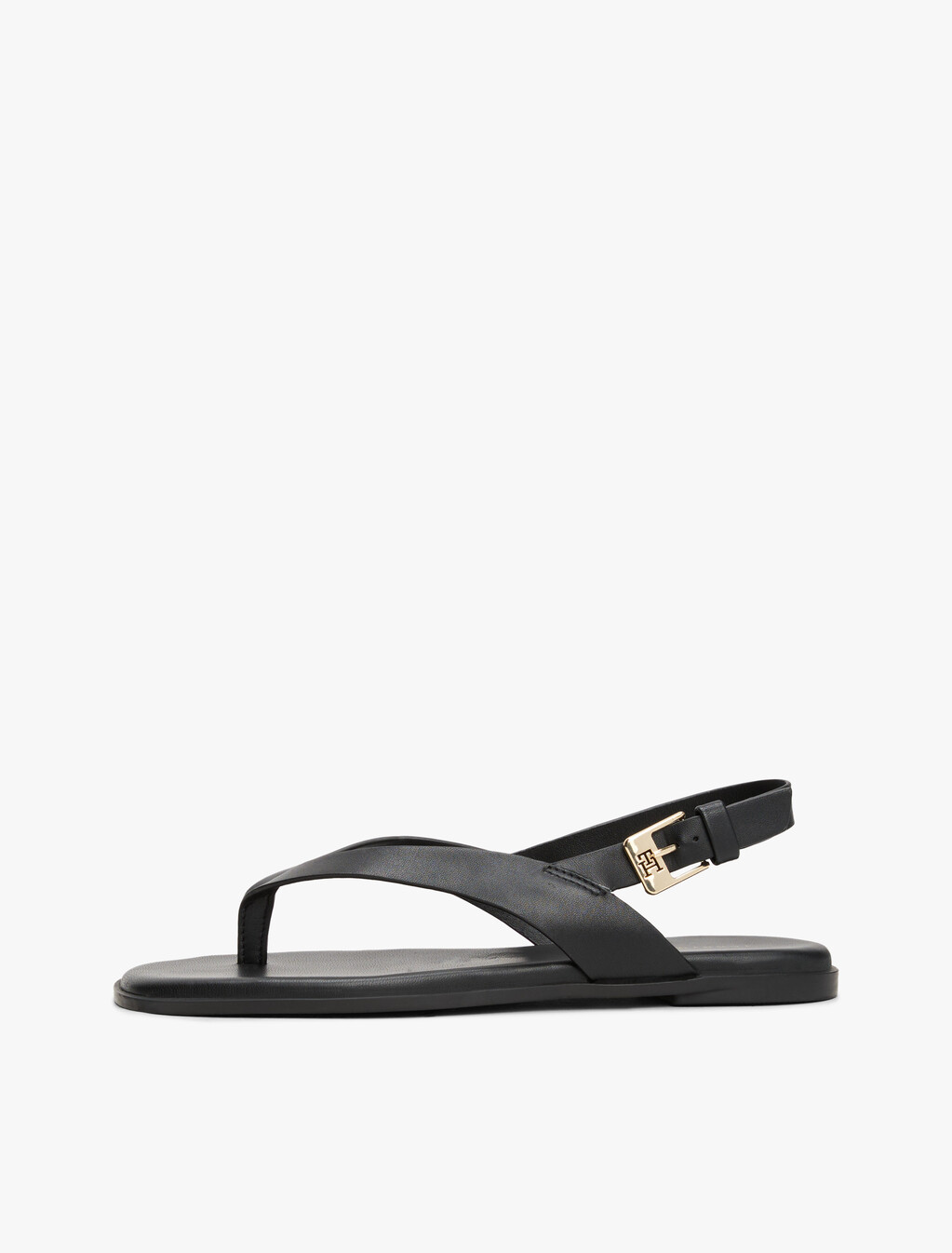 Color Block Thong Flat Sandal, Black, hi-res
