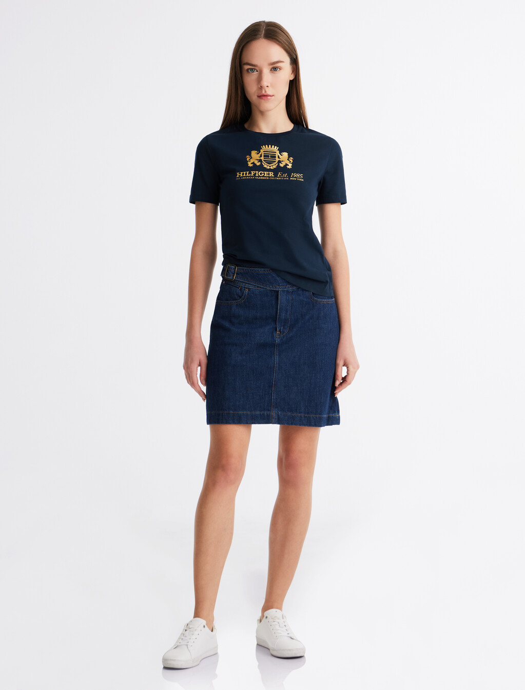 Varsity Slim T-Shirt, Dark Night Navy, hi-res