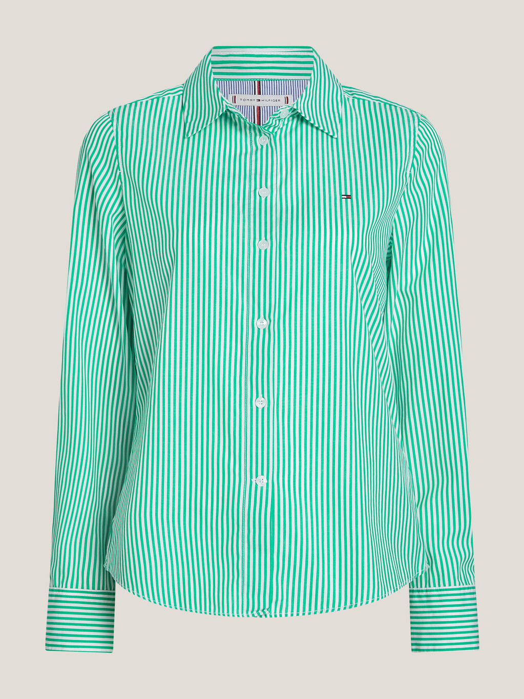 Essential Stripe Regular Fit Shirt, Ithaka Stp/ Olympic Green, hi-res
