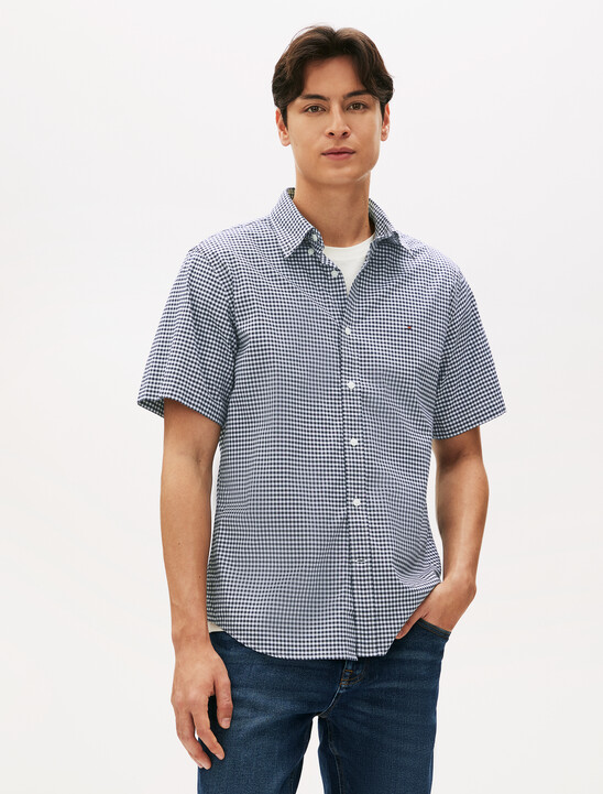 Oxford Gingham Short Sleeve Shirt