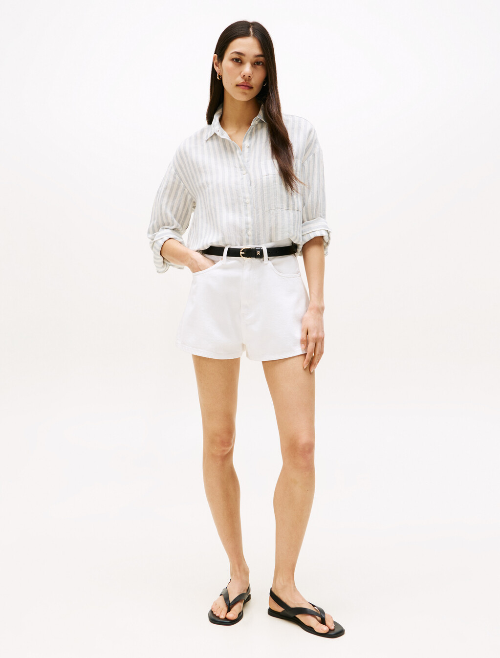 IM AF LNN ESY SHRTLnn Stp/ Cldy B, Linen Stp/ Cloudy Blue/ Ecru, hi-res