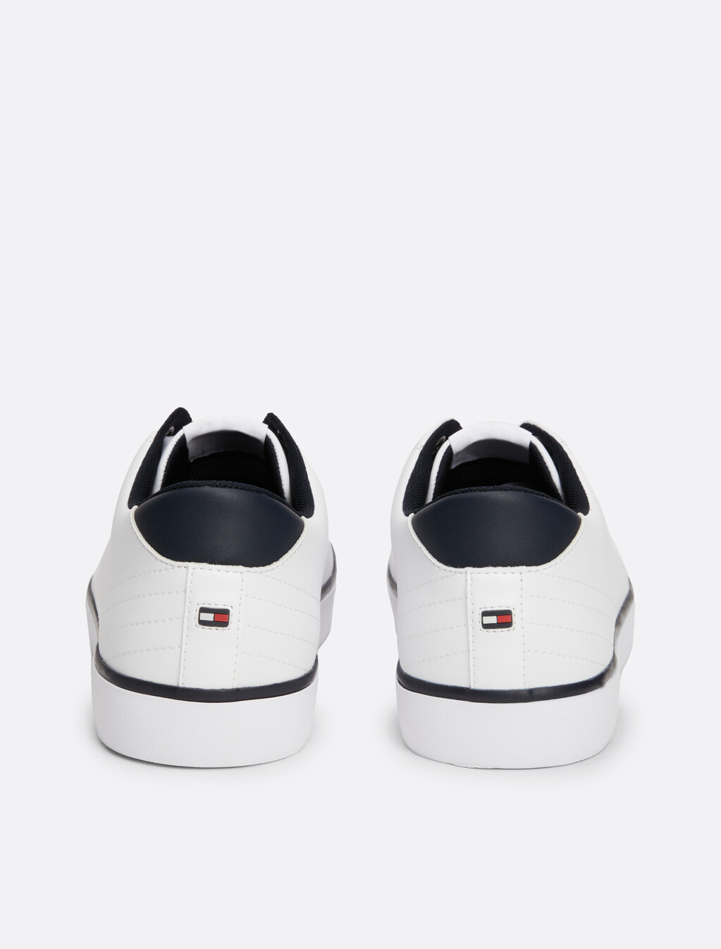 Essential Textured Stitch Trainers, White, hi-res
