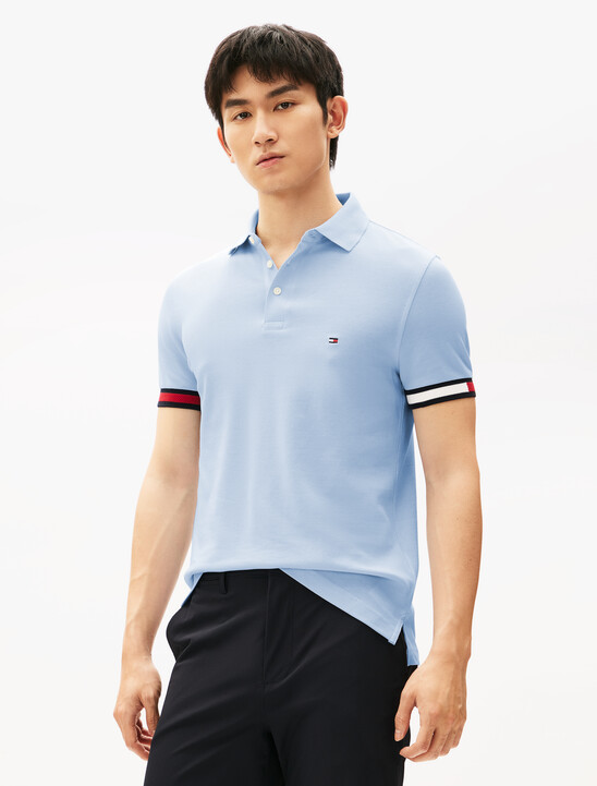 Flag Cuff Slim Polo