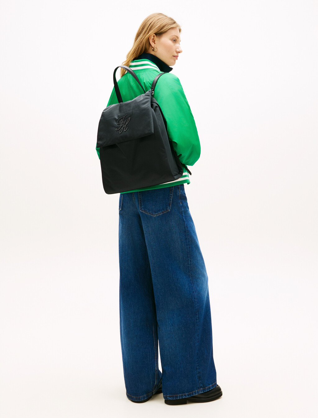 Elevated Nylon Backpack, Black, hi-res