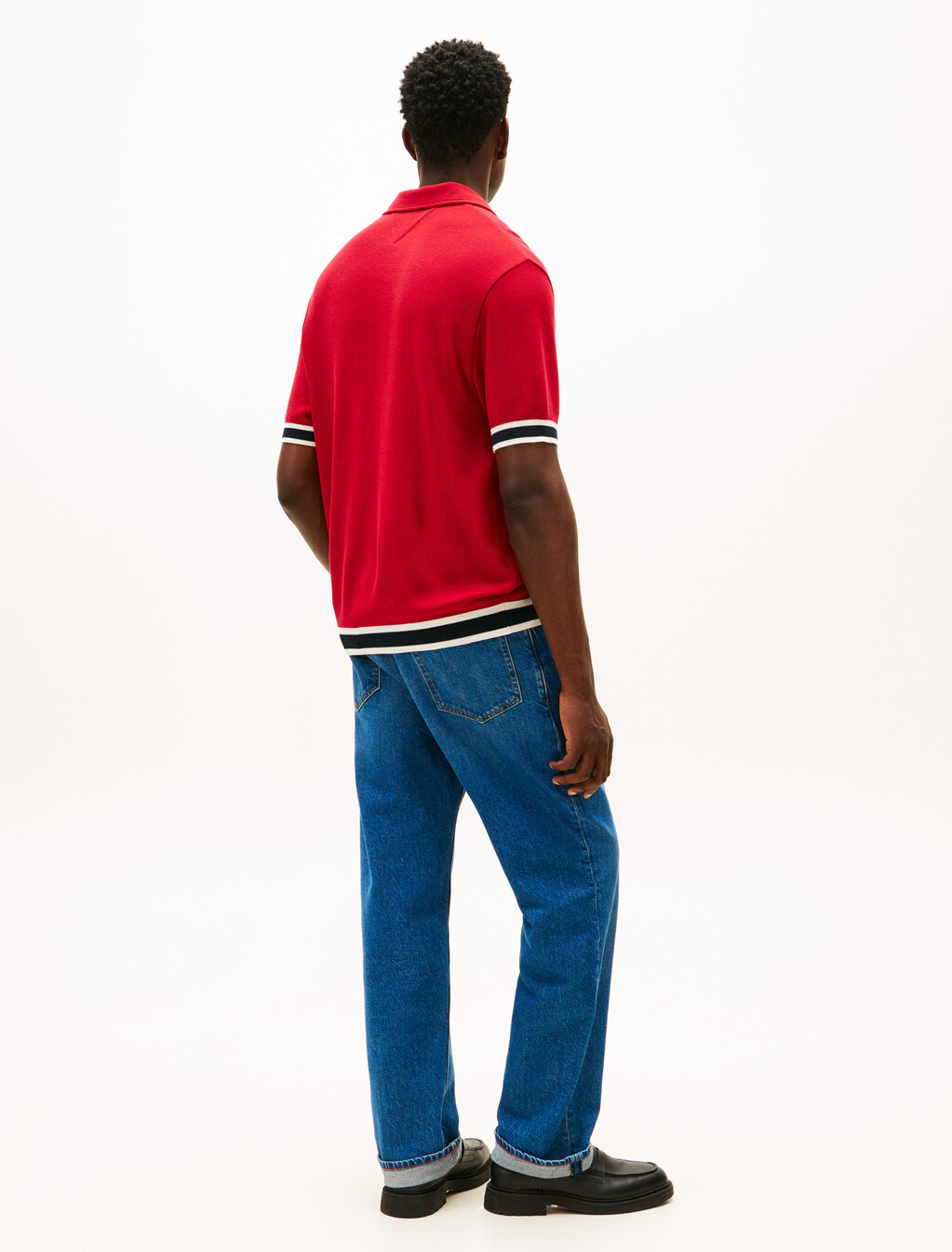 Flat Knit Classic Fit Polo, Medium Red, hi-res