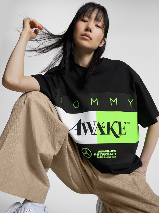 TOMMY X MERCEDES-AMG F1 X AWAKE NY FLAG T-SHIRT