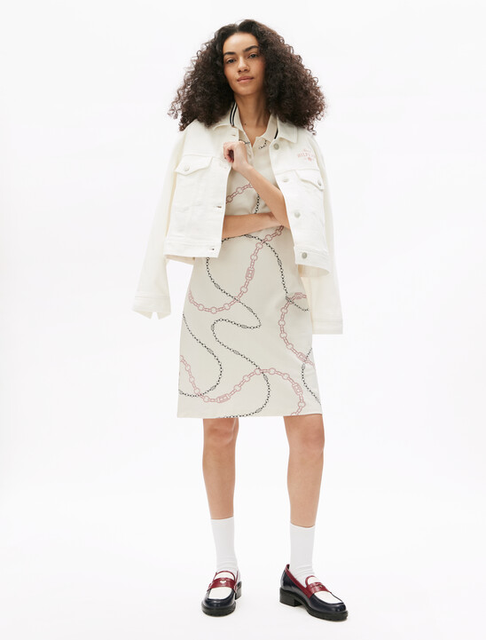 Asia Fit Chain Print Polo Dress