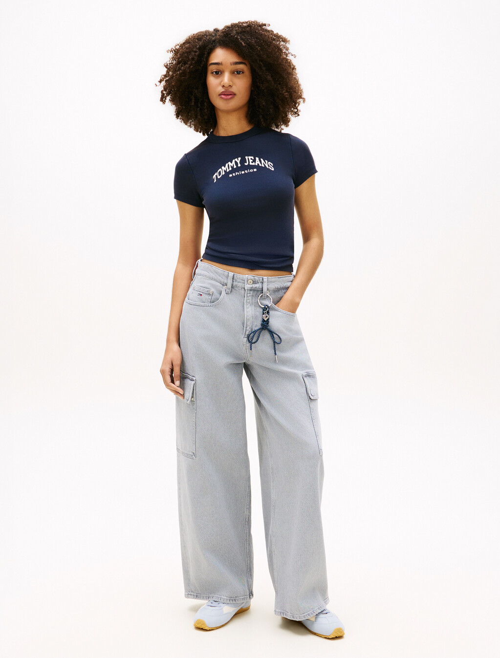 Logo Slim Crew Neck T-Shirt, Dark Night Navy, hi-res