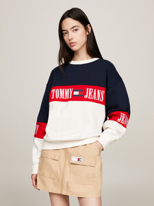 Archive Colour-Blocked Relaxed Fit Sweatshirt, Dark Night Navy / Multi, hi-res