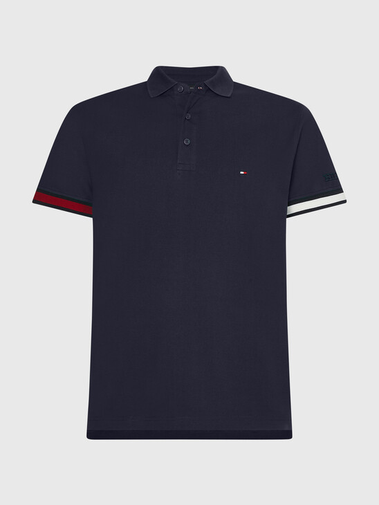 CONTRAST CUFF SLIM FIT JERSEY POLO