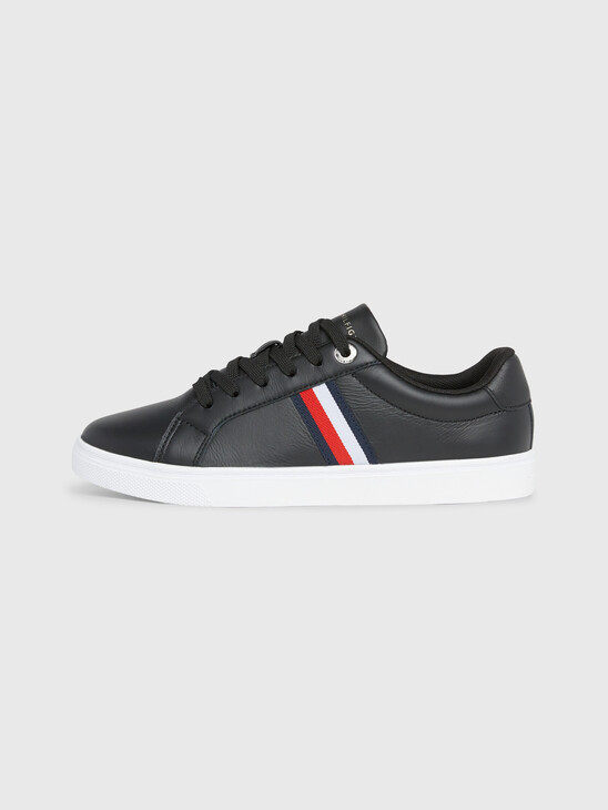Essential Global Stripe Leather Trainers