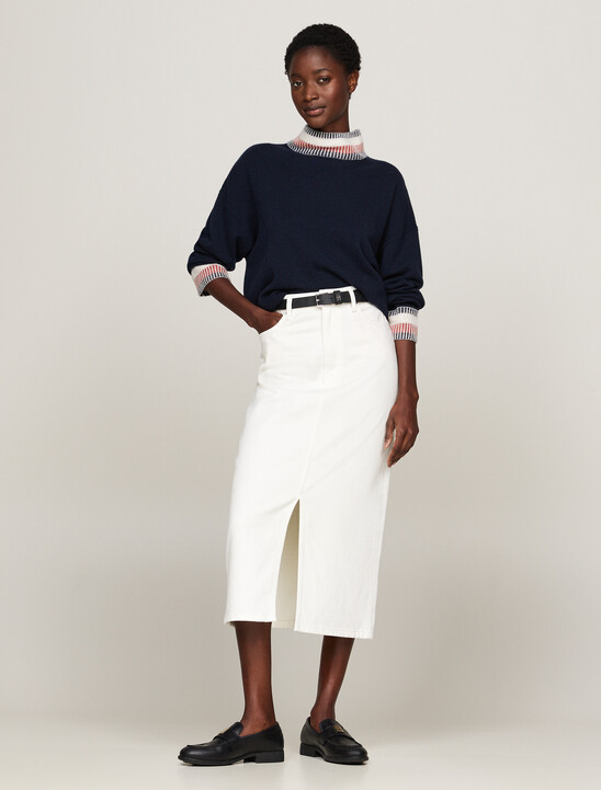 Mock Turtleneck Jumper With Cashmere