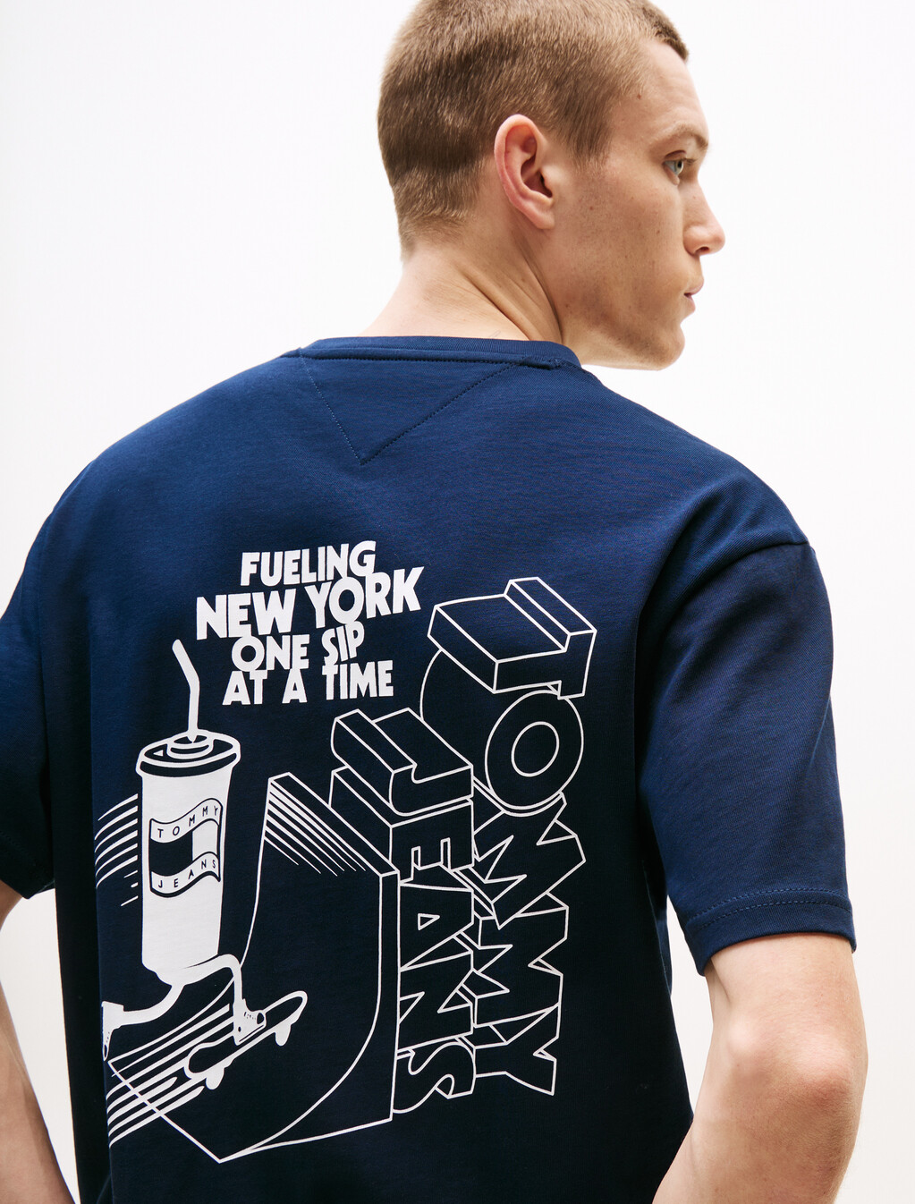 Relaxed Skater Back Graphic T-Shirt, Dark Night Navy, hi-res