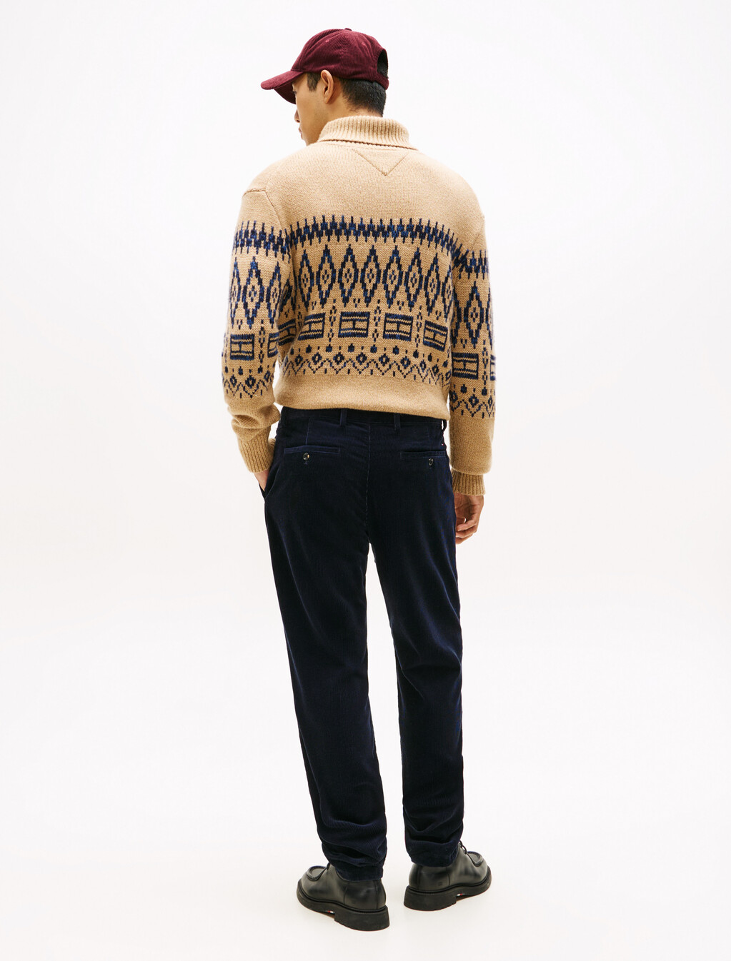 Harlem Pleated Tapered Corduroy Chinos, Dark Night Navy Cord, hi-res