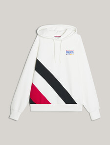 Hilfiger Team Stripe Hoodie, Ecru, hi-res