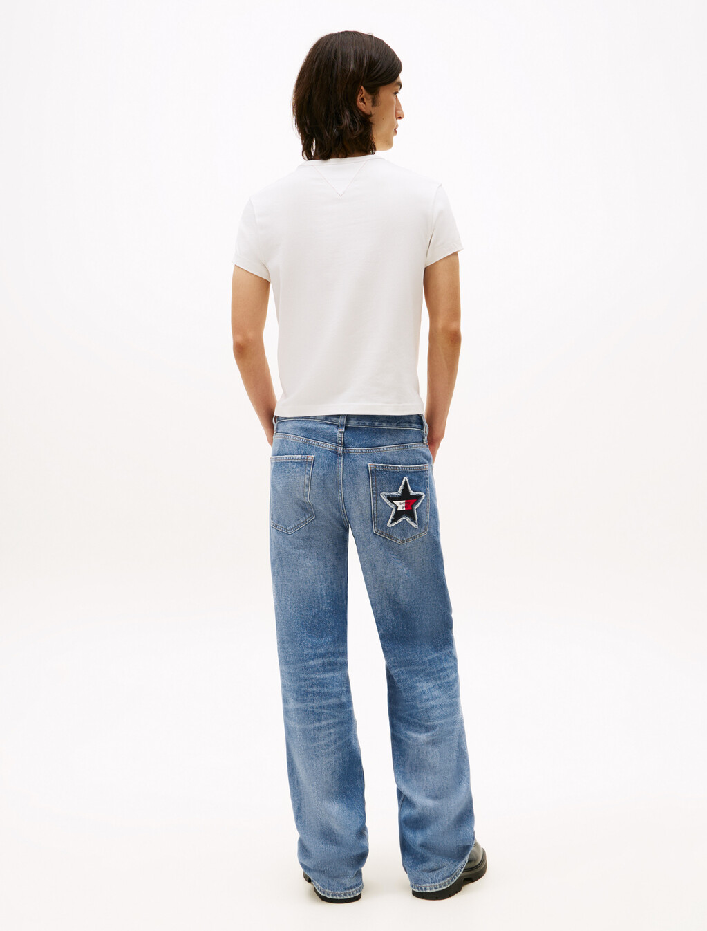 Tommy Girl Low Rise Relaxed Jeans, Indigo Wash, hi-res