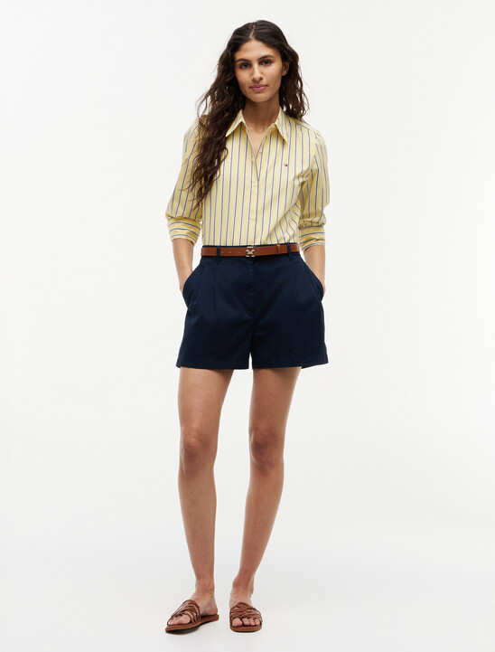 Regular Fit Flag Embroidery Poplin Shirt