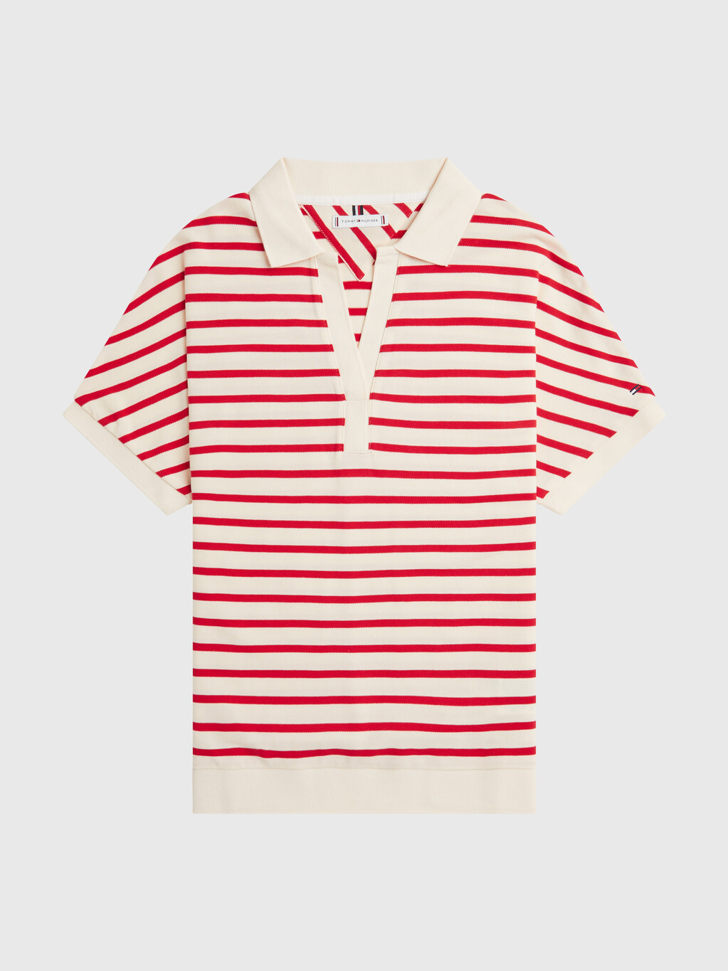Stripe Relaxed Fit Polo, Breton Ancient White/Fireworks M, hi-res