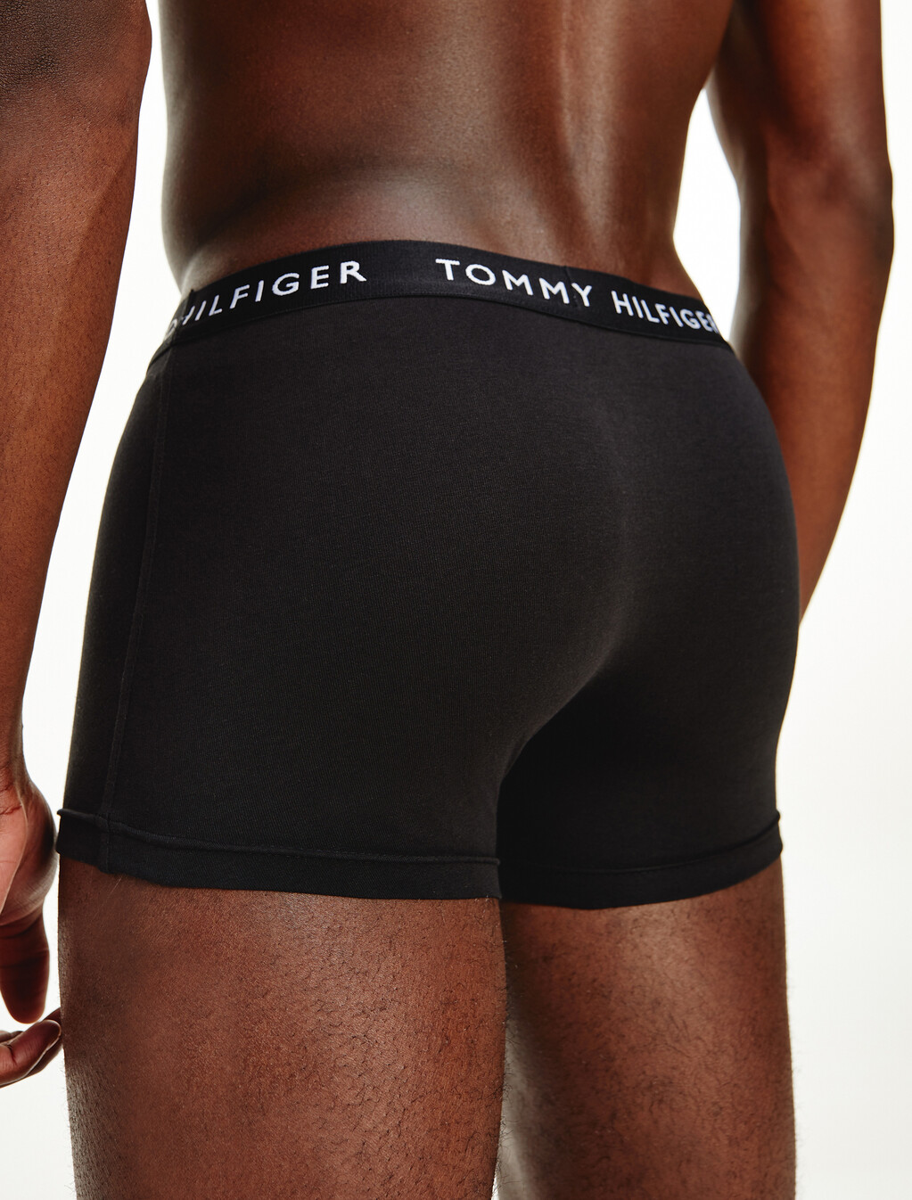 3-Pack Essential Logo Waistband Trunks, White/Heather Grey/White/Black, hi-res