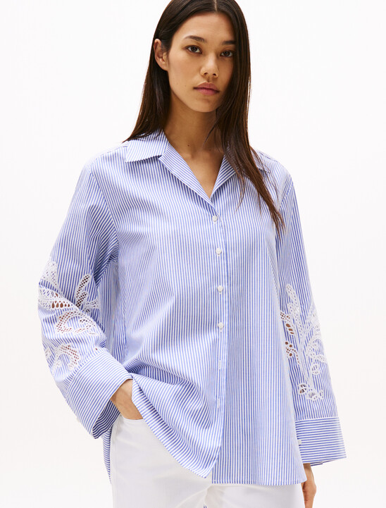 Relaxed Fit Broderie Anglaise Blouse