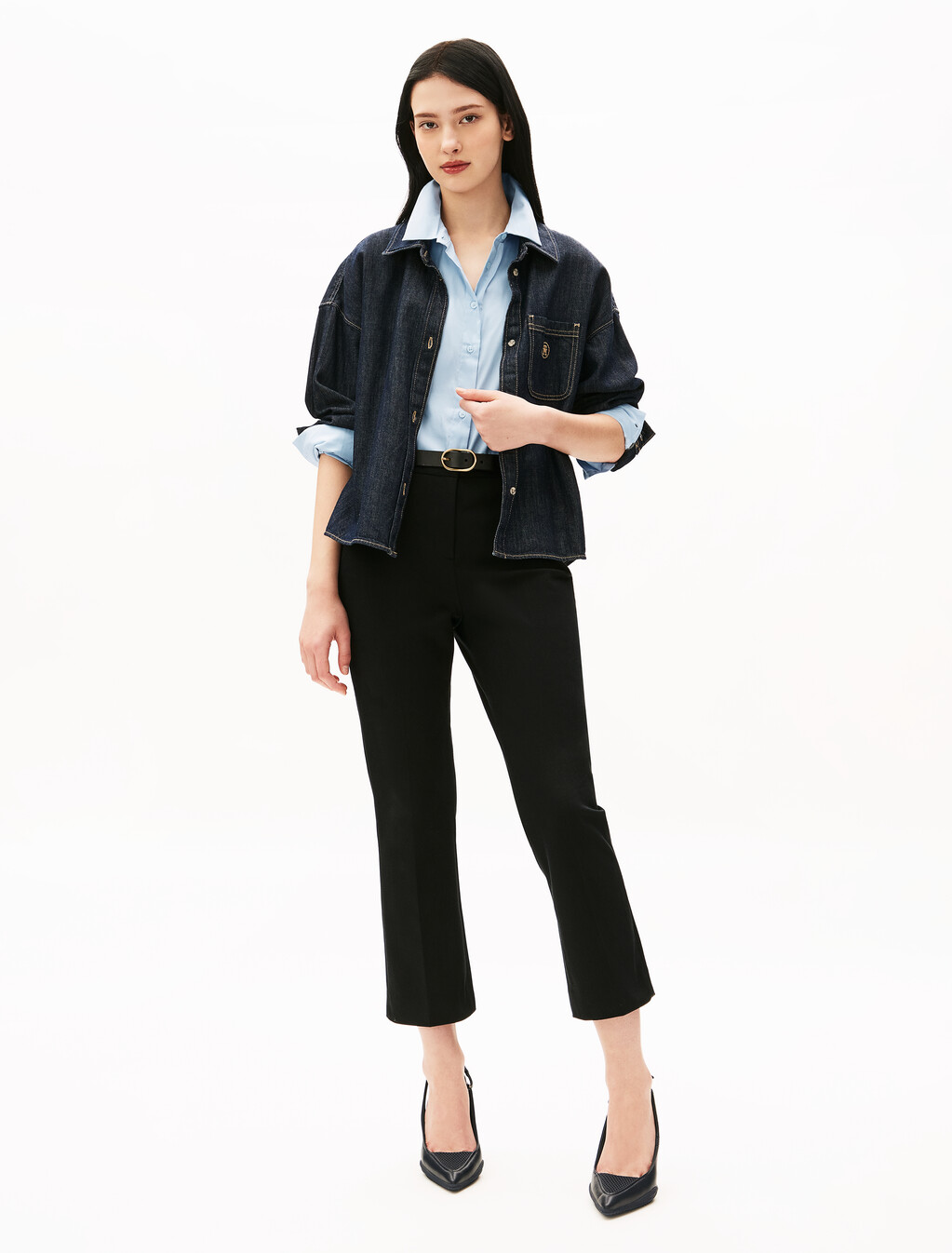 Asia Fit Regular Poplin Shirt, Breezy Blue, hi-res