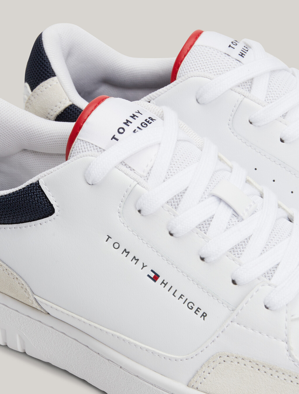 Essential Cleat Leather Basketball Trainers, White, hi-res