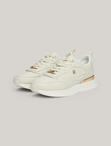 Leather TH Monogram Runner Trainers, Newsprint, hi-res