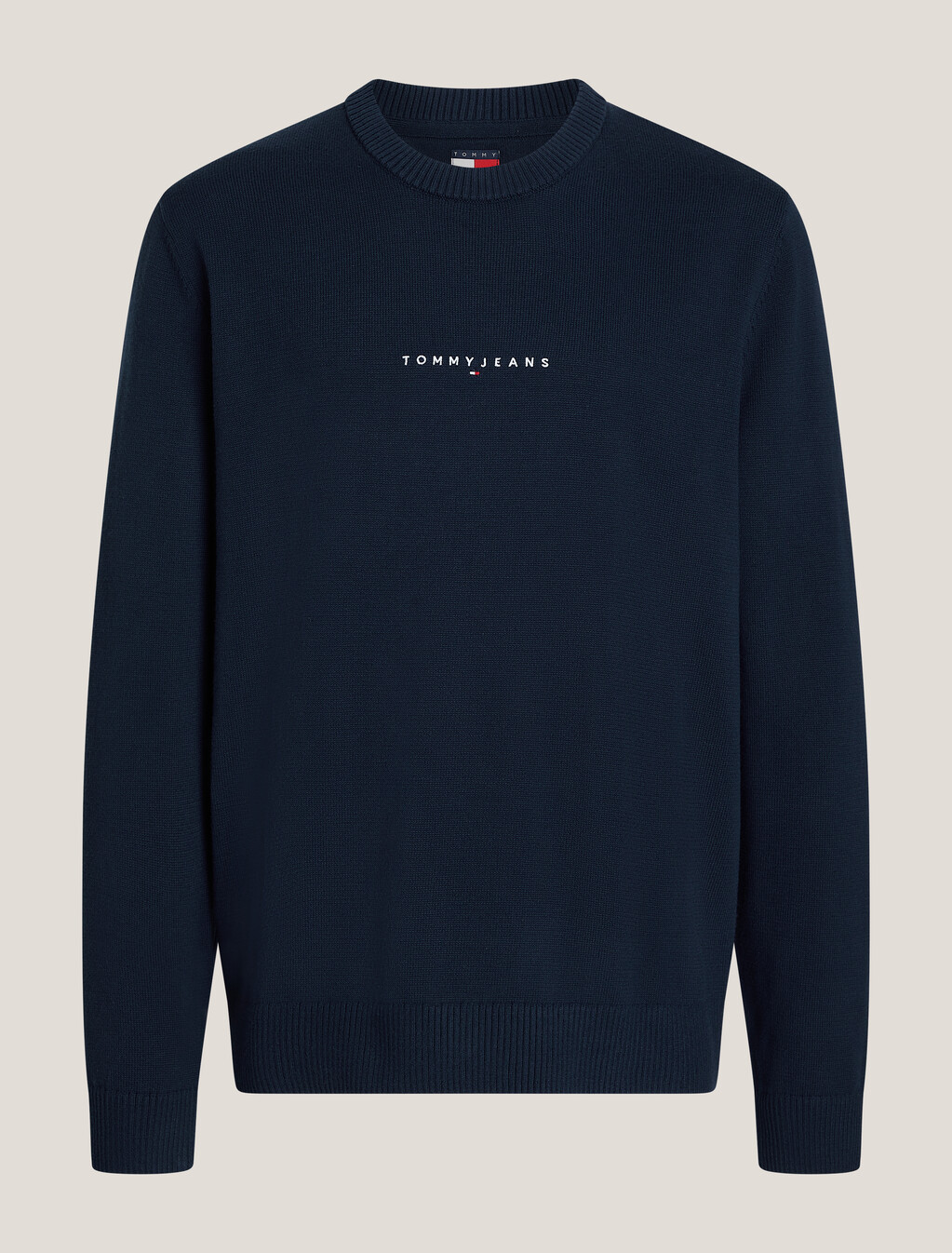 Linear Logo Recycled Sweater, Dark Night Navy, hi-res