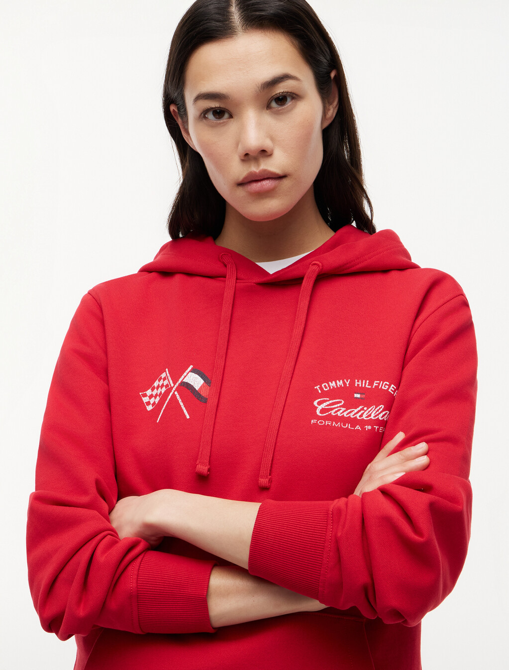 TH x Cadillac Formula 1&reg; Team Back Graphic Hoody, Red, hi-res
