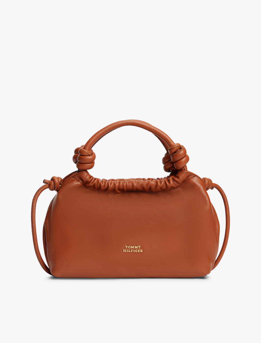 Soft Leather Crossbody Bag, Cognac, hi-res