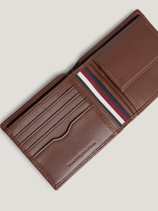 Leather Logo Card And Coin Wallet