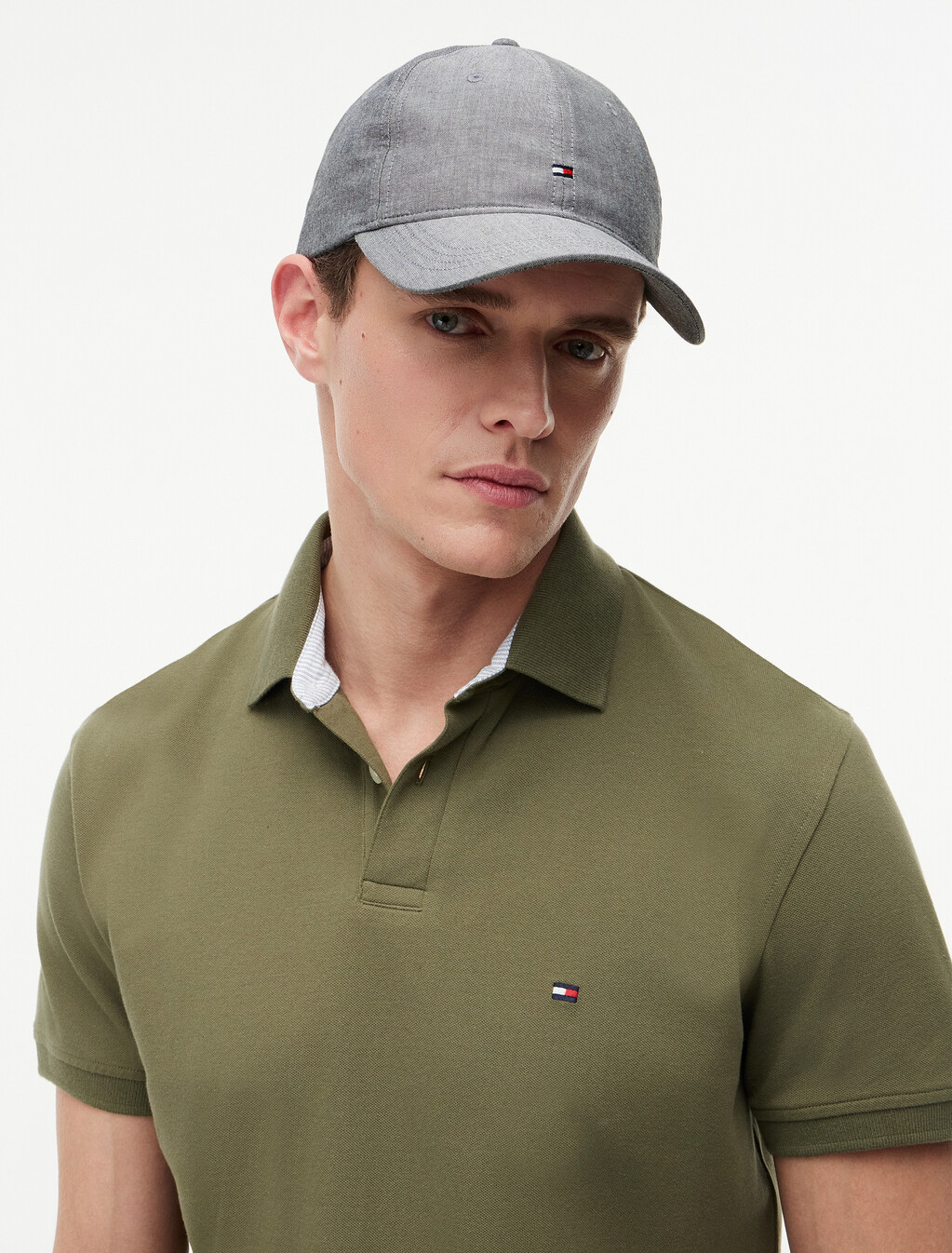 Hilfiger Flag Embroidery Chambray Baseball Cap, Space Blue, hi-res