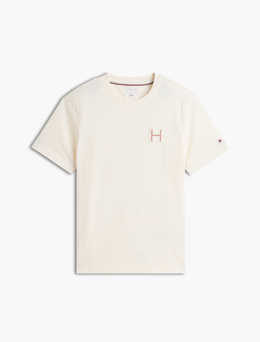 Varsity Logo Embroidery Crew Neck T-Shirt, Ivory Petal, hi-res