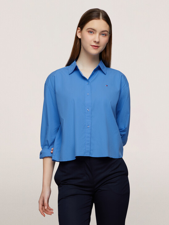 Cropped Easy Fit Shirt