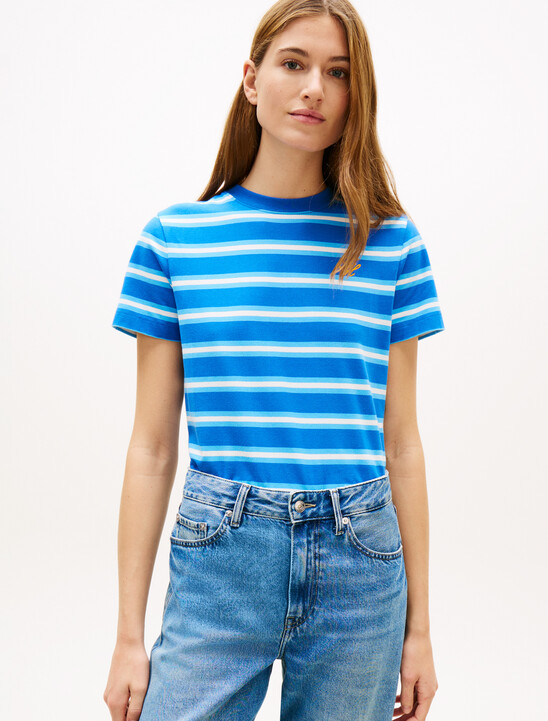 Logo Embroidery Jersey Crew Neck T-Shirt