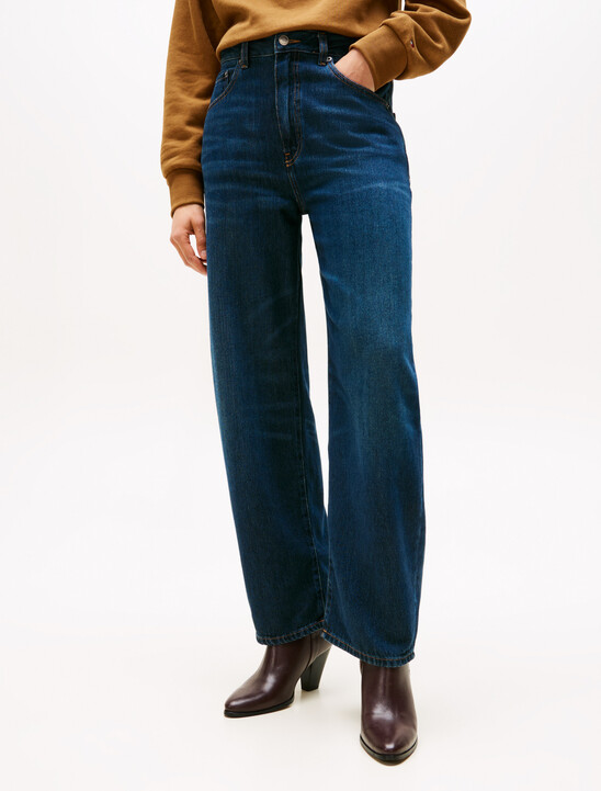 Mid Rise Relaxed Barrel Leg Jeans