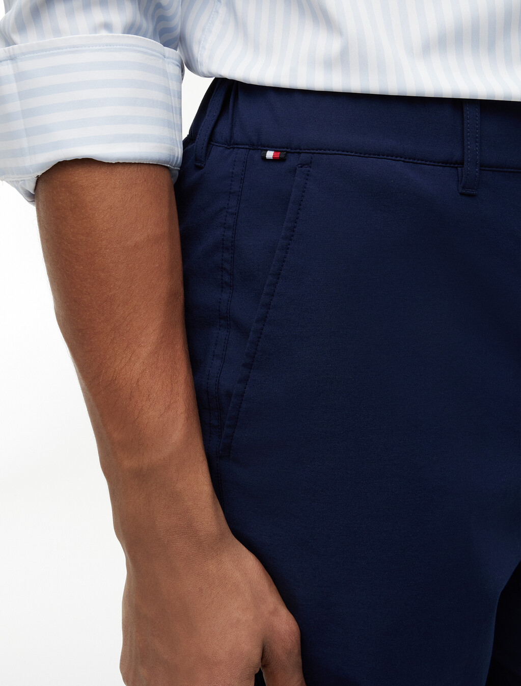 Dover Flag Embroidery 8" Inseam Chino Shorts, Carbon Navy, hi-res