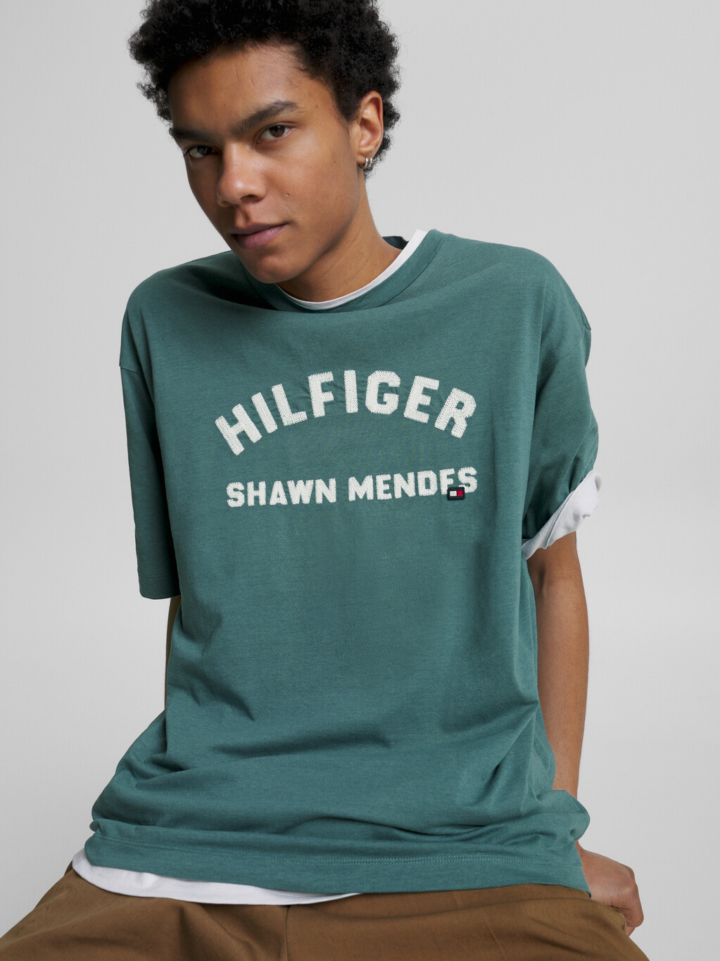 Tommy Hilfiger X Shawn Mendes Archive T-Shirt, Frosted Green, hi-res