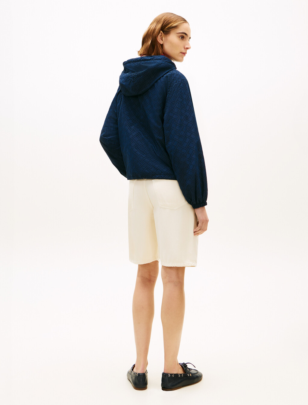 All Over Flag Embroidery Windbreaker, Dark Night Navy, hi-res