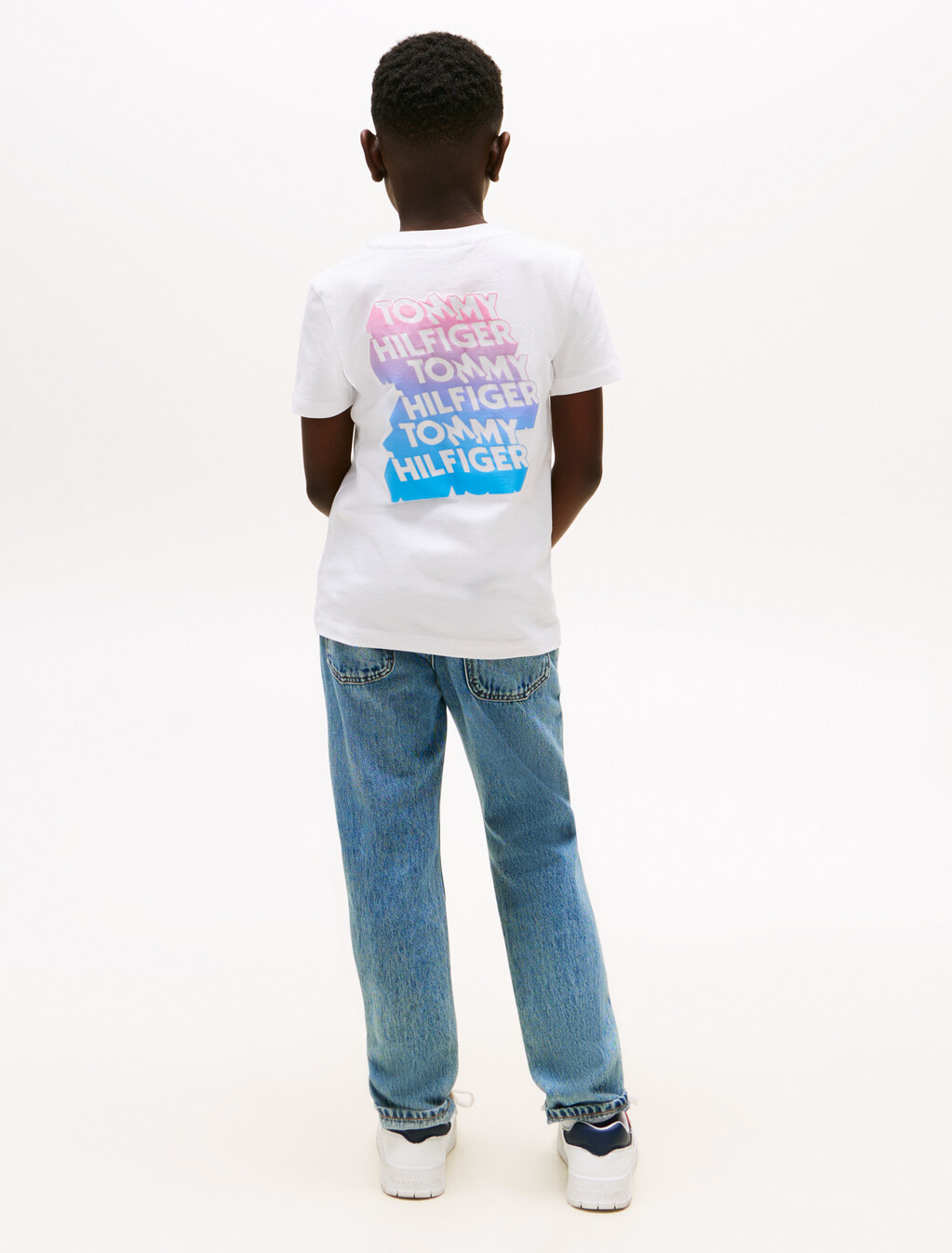 Graffiti Logo Print T-Shirt, White, hi-res