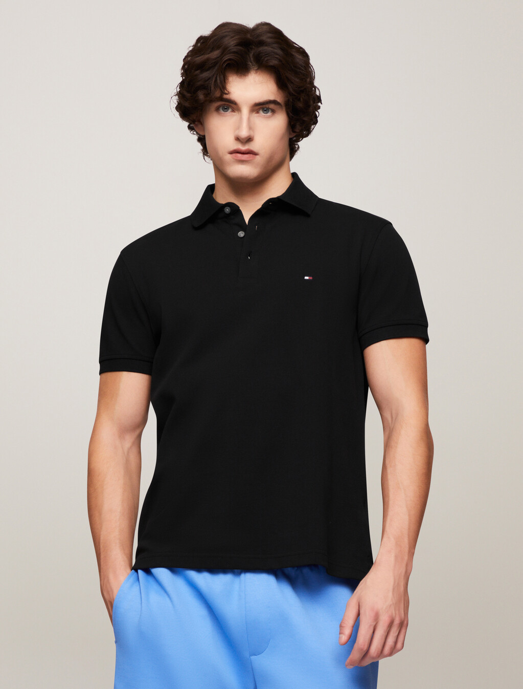 1985 Slim Polo Shirt, Black, hi-res
