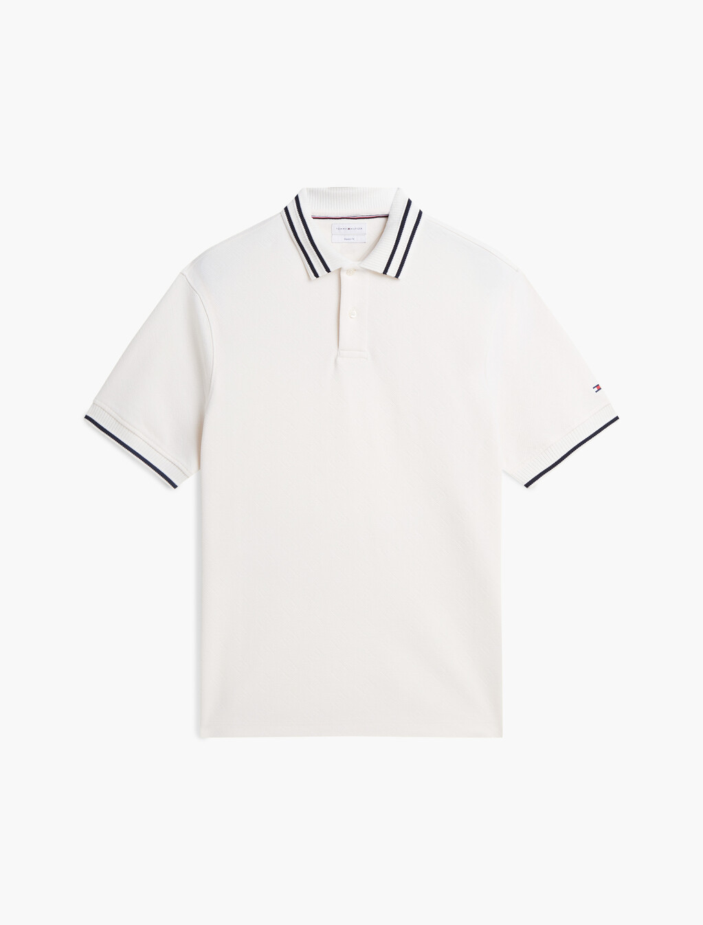 Relaxed Fit Foulard Jacquard Polo Shirt, Ivory Petal, hi-res