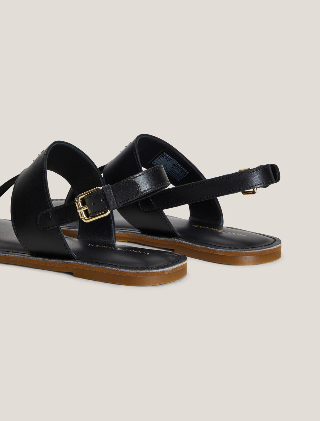 Monogram Thong Sandals, Black, hi-res