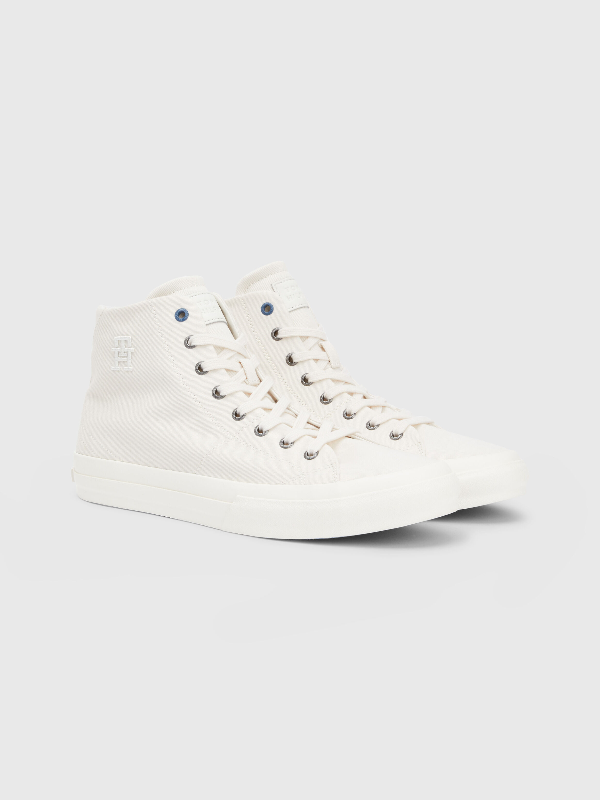 Canvas Monogram High Top Trainers natural Tommy Hilfiger Malaysia