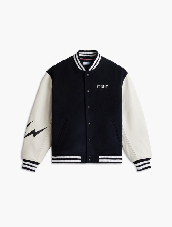 Tommy Hilfiger x FRGMT Pebble Grain Leather Varsity Jacket