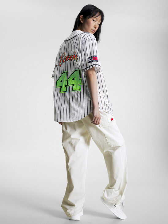 TOMMY X MERCEDES-AMG F1 X AWAKE NY LEWIS HAMILTON BASEBALL SHIRT