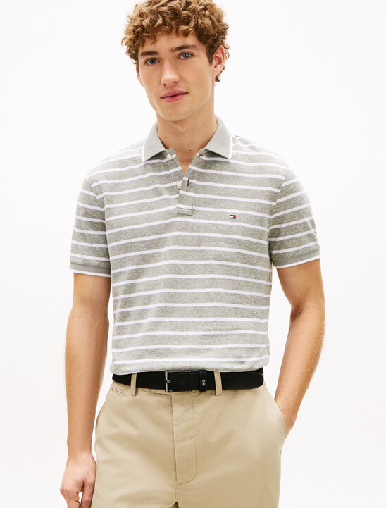 Regular Fit Pique Polo Shirt With Linen