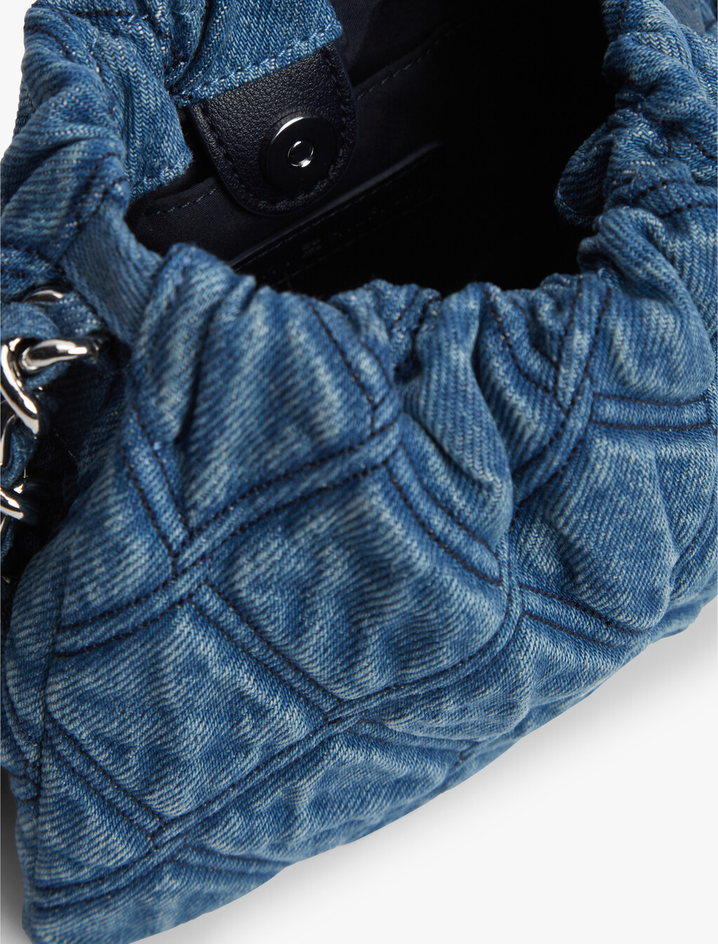 Quilted Denim TH Monogram Crossbody Bag, Denim, hi-res