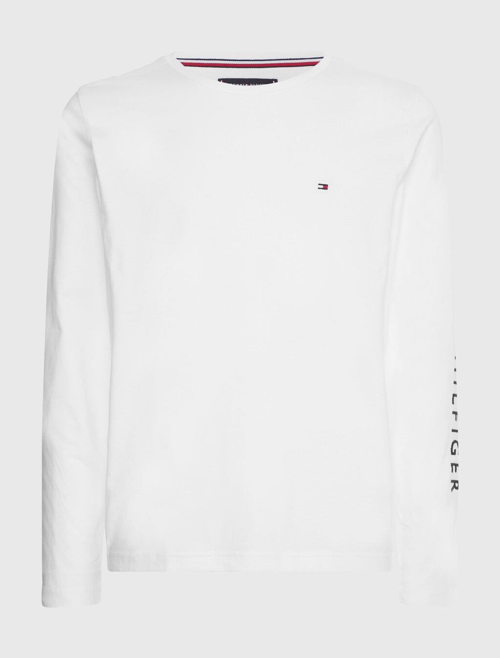 Organic Jersey Logo Long Sleeve T-Shirt, White, hi-res