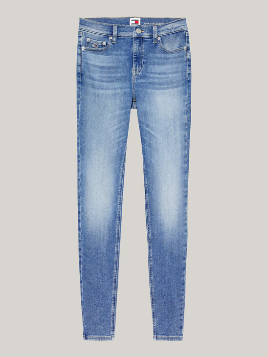 Nora Mid Rise Skinny Faded Jeans